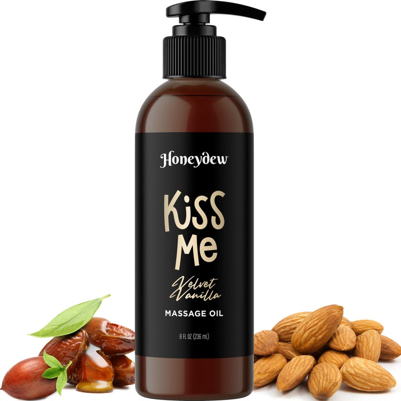 Maple Holistics Vanilla Sensual Massage Oil for Couples - Relaxing Full Body Massage Oil for Date Night with Moisturizing Coconut and Sweet Almond Oil - Vegan Non Staining Non Greasy Silky Smooth Gliding Formula - Image 1
