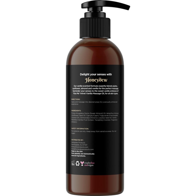 Maple Holistics Vanilla Sensual Massage Oil for Couples - Relaxing Full Body Massage Oil for Date Night with Moisturizing Coconut and Sweet Almond Oil - Vegan Non Staining Non Greasy Silky Smooth Gliding Formula - Image 5