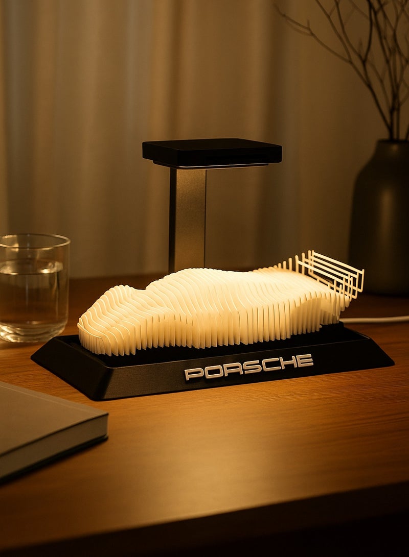Porsche Race-Porsche 956 LED Night Light – Racing Legend Sculpture Lamp - Image 1