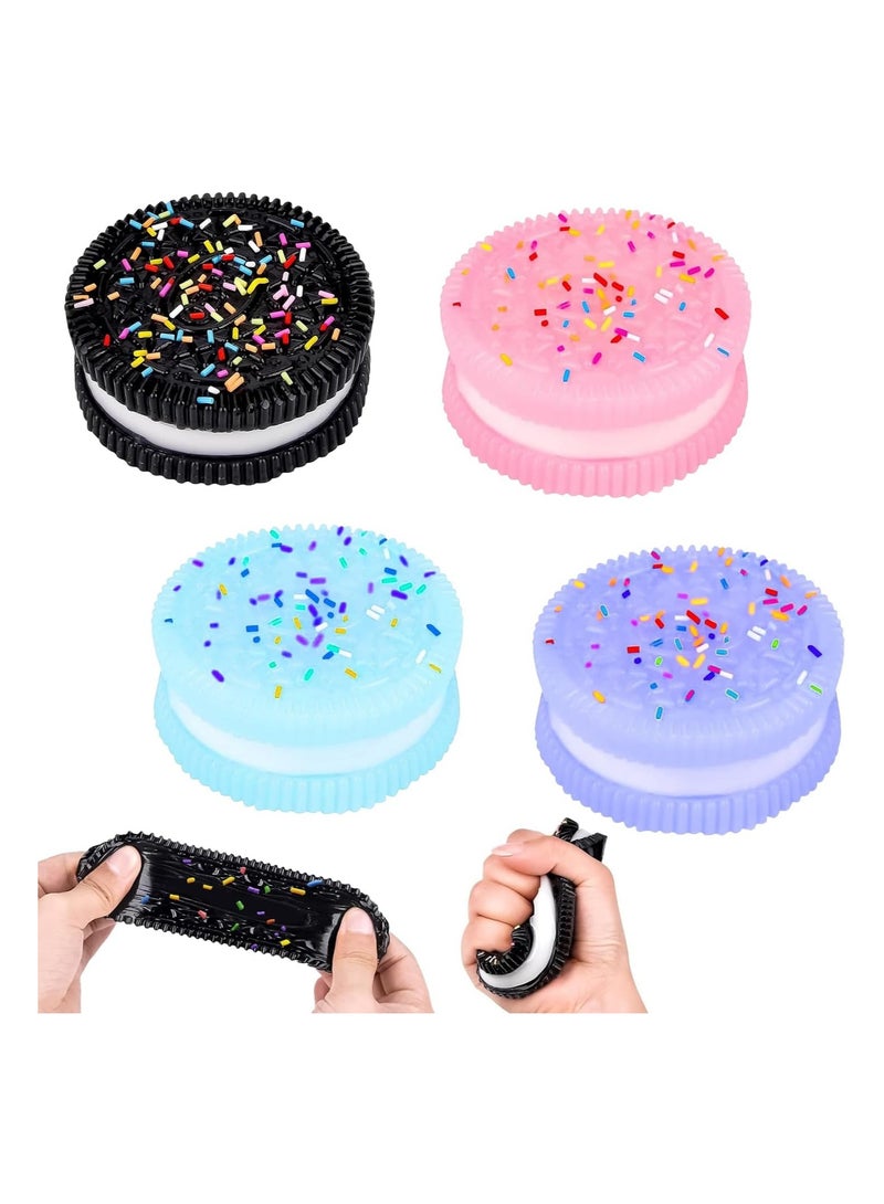 Taba Squishy, 4 Piece Cookie Stress Relief Toys, Super Soft Stress Relief Toys, Cookie Stress Relief Toys, Anxiety Relief Toys, OCD Anxiety Relief and Calming - Image 1