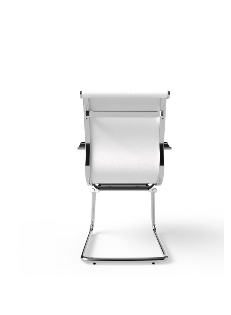 Mahmayi UL UT-C031V كرسي الزوار PU الأبيض - Image 4