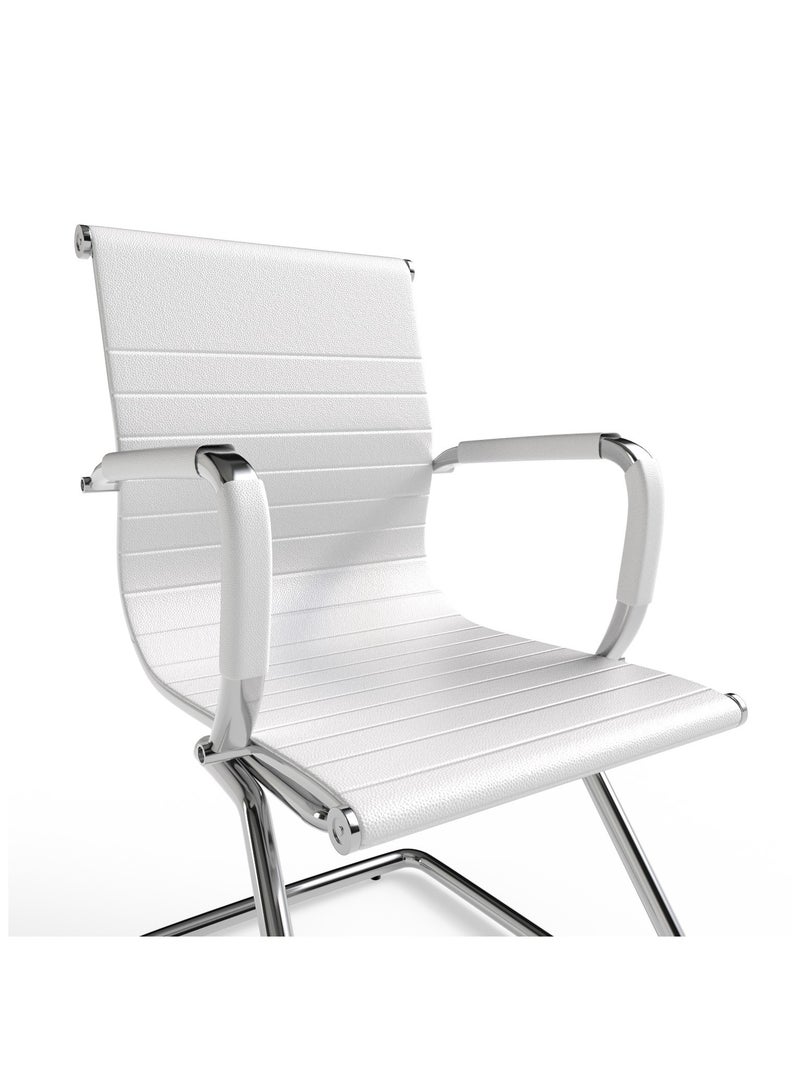 Mahmayi UL UT-C031V كرسي الزوار PU الأبيض - Image 3