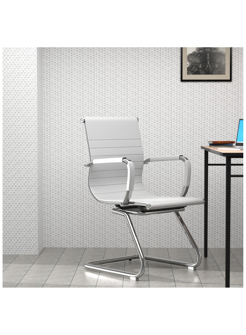 Mahmayi UL UT-C031V كرسي الزوار PU الأبيض - Image 5