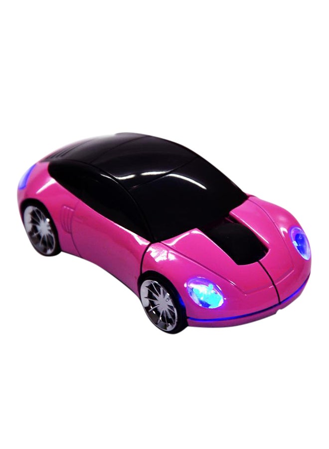 Loquat Car Shape Wireless Optical Mouse Pink 