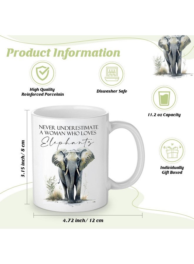 انباجي مجموعة هدايا إنباجي 3 قطع على شكل فيل للنساء، حقيبة مستحضرات تجميل، كوب قهوة، سلسلة مفاتيح على شكل فيل، هدية لمحبي الفيلة، هدايا عيد الميلاد وعيد الشكر والكريسماس - Image 3