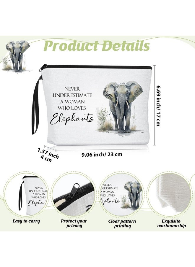 انباجي مجموعة هدايا إنباجي 3 قطع على شكل فيل للنساء، حقيبة مستحضرات تجميل، كوب قهوة، سلسلة مفاتيح على شكل فيل، هدية لمحبي الفيلة، هدايا عيد الميلاد وعيد الشكر والكريسماس - Image 2
