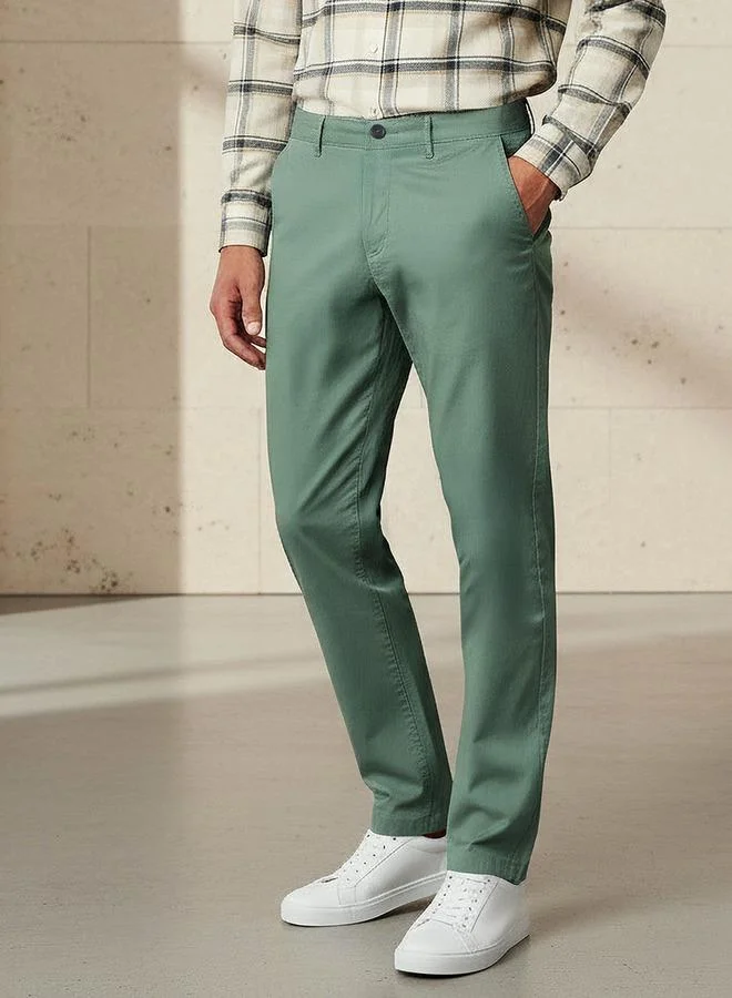 Men Slim Fit Cotton Stretch Chinos