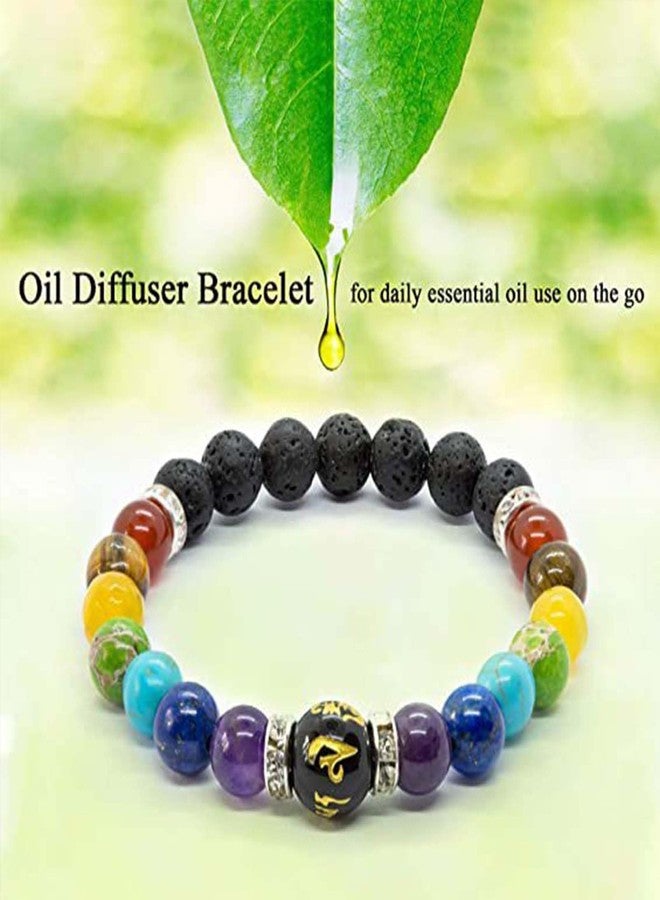 72ore Chakra Bracelets for Women Healing Chakra Beaded Bracelets Essential Oil Diffuser Stress Relief Gifts for Women Men - Image 4