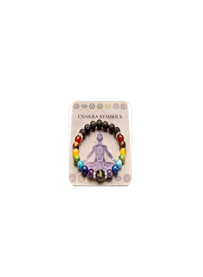 72ore Chakra Bracelets for Women Healing Chakra Beaded Bracelets Essential Oil Diffuser Stress Relief Gifts for Women Men - Image 1