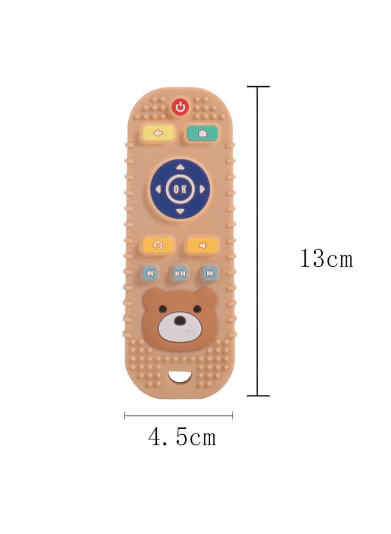 Food Grade Silicone Simulation Remote Control Teething Toys, Suitable for Toddlers, Babies, Boys, Girls, 6-12 Months Baby Remote Control Shape Teething Teething Gel Chew Toys (Black) - Image 2