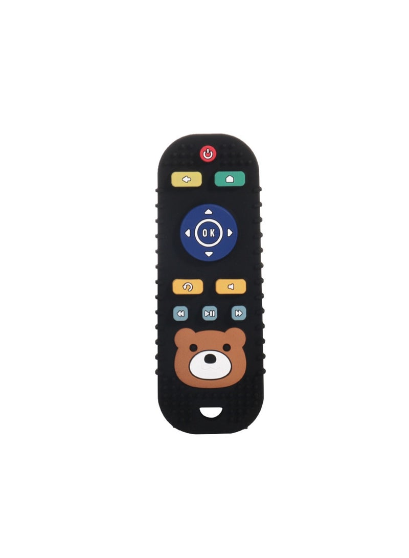 Food Grade Silicone Simulation Remote Control Teething Toys, Suitable for Toddlers, Babies, Boys, Girls, 6-12 Months Baby Remote Control Shape Teething Teething Gel Chew Toys (Black) - Image 1