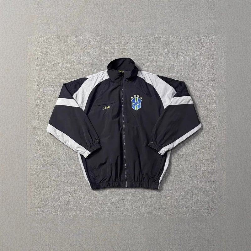 Croteiz Woven Suit Embroidered Badge Breathable Hip-Hop Rap Street Sports Style Jacket - Image 5