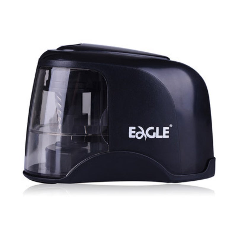 Electric Pencil Sharpener: Black Metal & Plastic Construction - Compact 122mm X 68mm X 83mm Size for Home Office School Use - Image 1
