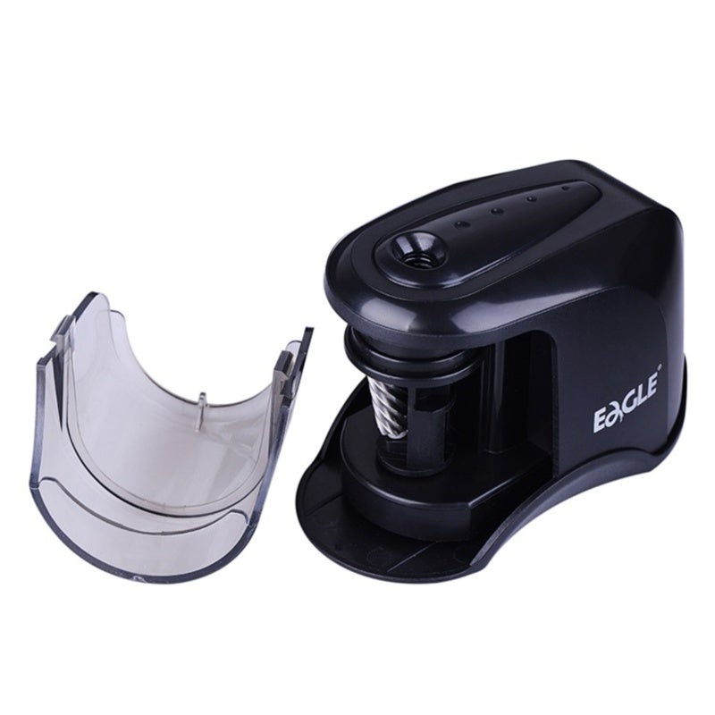 Electric Pencil Sharpener: Black Metal & Plastic Construction - Compact 122mm X 68mm X 83mm Size for Home Office School Use - Image 2