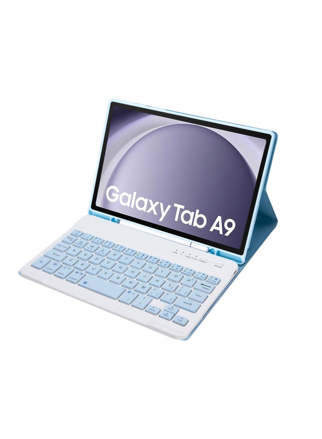 Neutral Suitable For Samsung Tab A9 8.7-inch (x110) And Tab A11+ - Bluetooth Keyboard Case & Case With Pencil Holder - Image 1