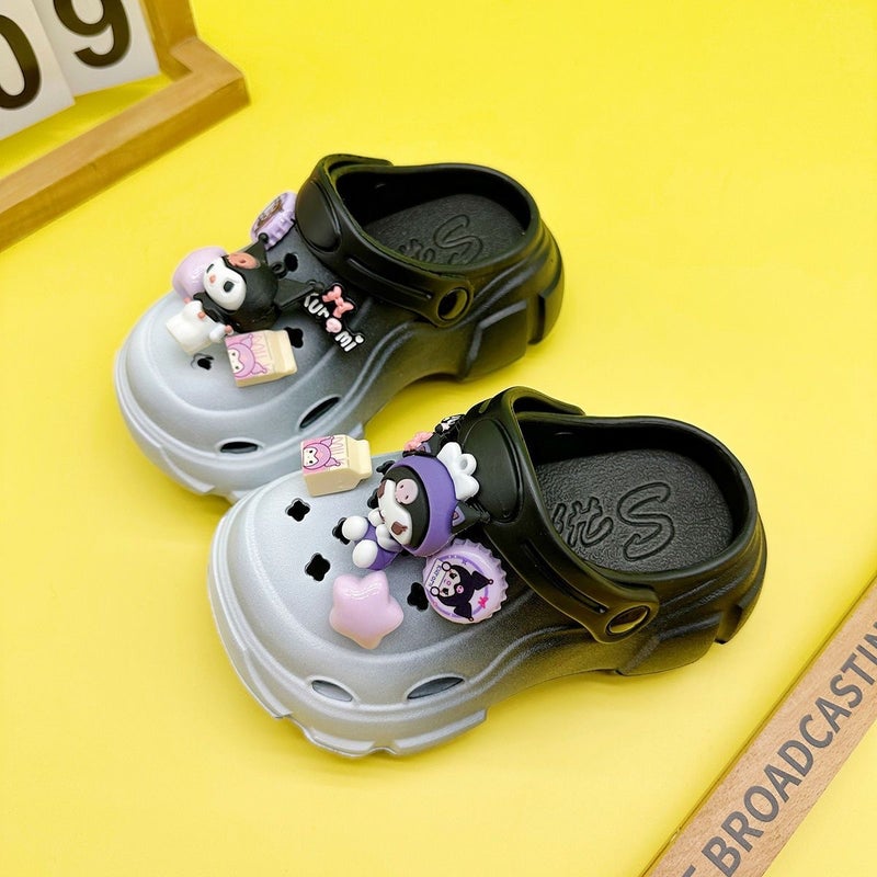 Eva Kulomi Girls Gradient Hole Shoes Summer Indoor Large Children Outside Wear Beach Sandals Women - Image 5