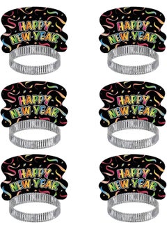 BinaryABC BinaryABC Happy New Year Headband TiaraNew Year Eve Hair AccessoriesNew Year Party Supplies Favors6Pcs 