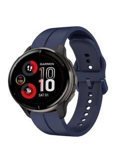 Generic Replacement Strap For Garmin Venu 2 Plus 20mm Loop Silicone Watch Band Navy Blue 