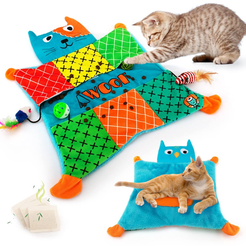 AWOOF Cute Soft Catnip Mat Interactive Cat Toys for Indoor Cats - Image 2