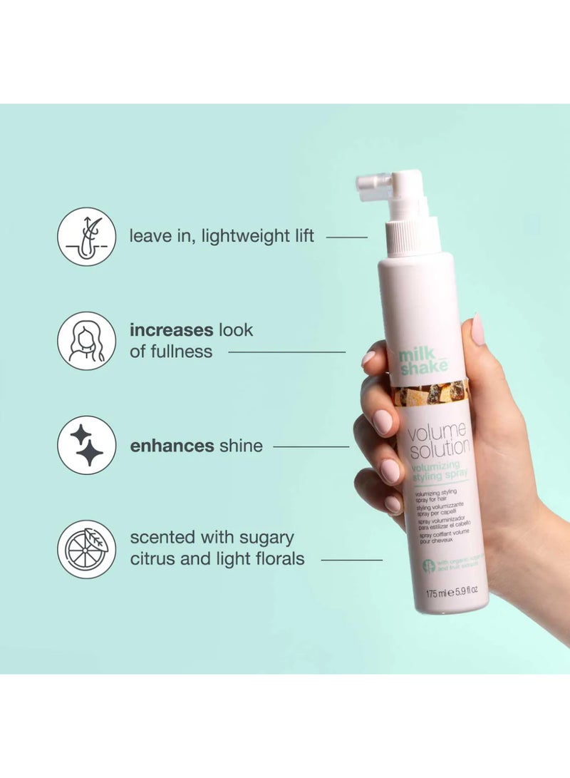 Milk Shake Volume Solution Styling Spray – Volumizing Hair Lotion for All Hair Types – Lightweight, Flexible Hold with Sugar Cane Derivatives, Milk Proteins & Organic Fruit Extracts for Long-Lasting Body & Shine, 175ml - Image 4
