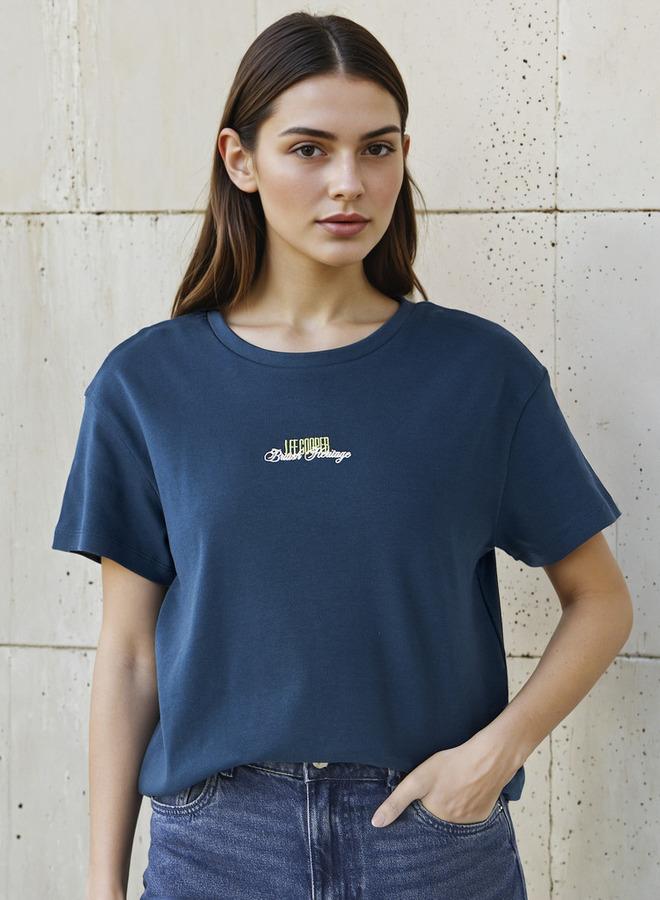 لي كوبر تي شيرت لي كوبر بقصة عادية مع طباعة شعار قطن - Image 3