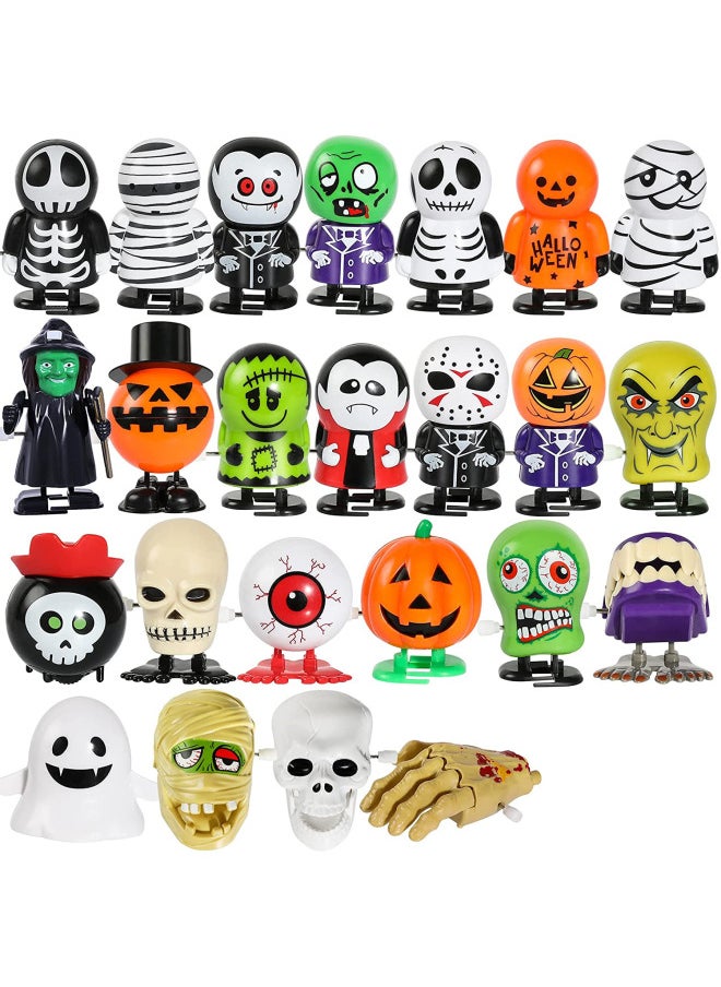 Generic Halloween Wind-Up Toy Gift Set Jumping Walking Pirate Head Witch Skeleton Children's Day Gifts Plastic Funny Prank Toys For Kids-Color:12N Halloween Coil Suit  - Image 2
