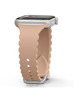 Sunnywoo Lace Sport Silicone Band Compatible with Apple Watch 38mm 40mm 41mm 42mm 44mm 45mm 46mm 49mm for Women, Soft Wristband Waterproof Replacement for iWatch Series Ultra 10 9 8 SE 7 6 5 4 3 2 1  - Image 1