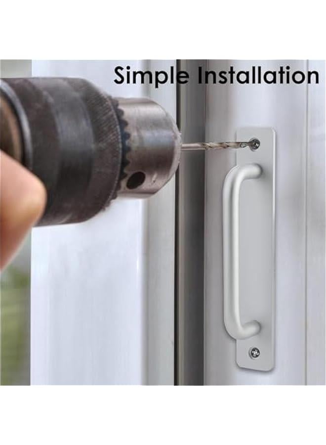 هوكور Portalov 2 Pcs Sliding Door Handles, Stainless Steel Barn Door Pull Handles, Closet Cabinet Door Pulls,for Cupboard,Wardrobe Drawer,Shed, 160 mm - Silver - Image 3