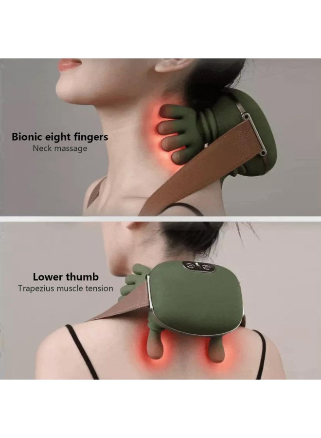 TIGER Neck Massager with Heat, Portable 4D Bionic Shoulder Massager with 2 Heat Levels, Wireless Design Deep Tissue Shiatsu Kneading Body Massager for Neck, Back, Legs and Shoulder Pain Relief, Compact Rechargeable Home Office Travel Relaxation Device for Everyday Comfort - Image 5
