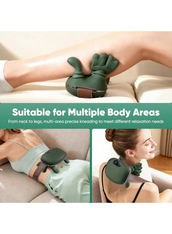 TIGER Neck Massager with Heat, Portable 4D Bionic Shoulder Massager with 2 Heat Levels, Wireless Design Deep Tissue Shiatsu Kneading Body Massager for Neck, Back, Legs and Shoulder Pain Relief, Compact Rechargeable Home Office Travel Relaxation Device for Everyday Comfort - Image 3