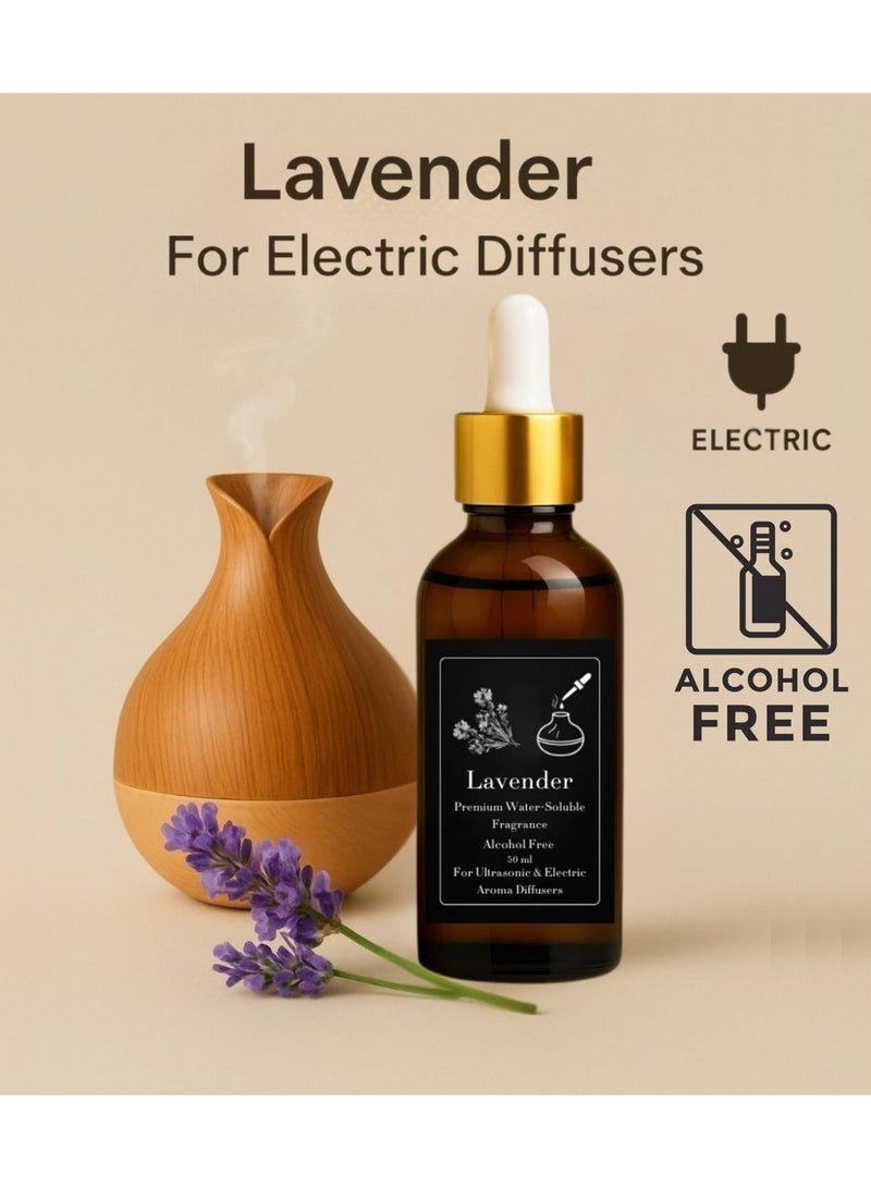 عطر اللافندر المركز للفواحات الكهربائية والبخارية والالتراسونيك (زجاجة إعادة الملء) 50 مل - خالٍ من الكحول - ثبات قوي - آمن صحيًا - Image 1