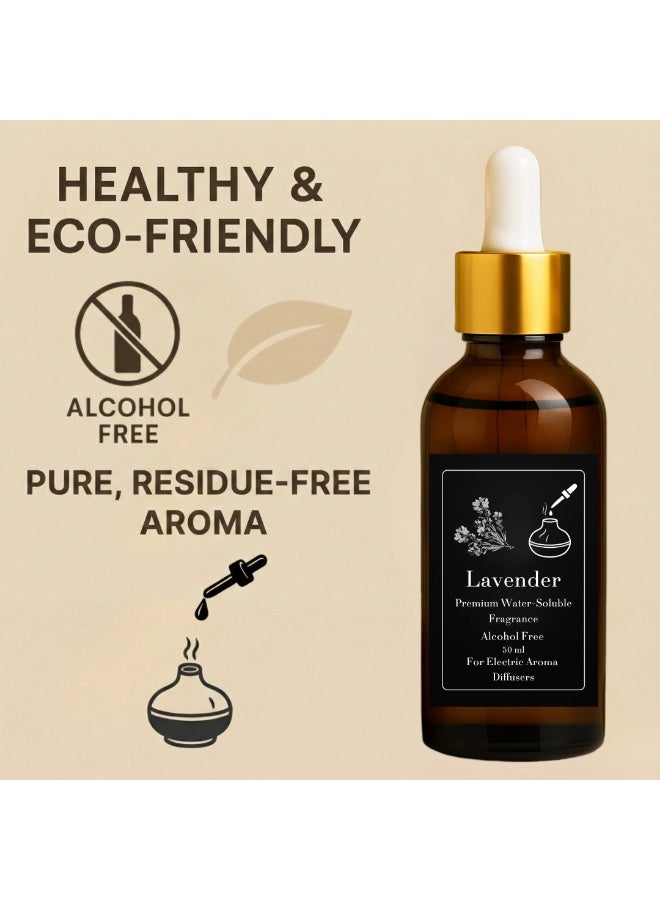 Concentrated Lavender Oil for Electric, Steam Diffusers (Refill Bottle) 50ml - Alcohol-Free - Long-Lasting - Safe & Healthy - Image 3