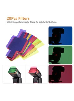 ANDOER Pro Universal Camera Flash Speedlite On camera Flash Adjustable LED Fill Light with Color Filters Diffuser Hot Shoe Mount Replacement  - Image 4