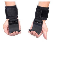 ALCOACH Heavy Duty Lifting Wrist Straps - Steel Weight Lifting Hooks for Powerlifting, Powerlifting, Pulldowns, Hand Grip Support for Men and Women  - Image 2