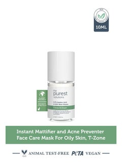 the purest solutions The Purest Solutions T-Zone Oil Eraser (0.7% Azelaic Acid & 0.5% Beta Glucan) - Oily and Acne-Prone Skin Care - Anti-Blemish - Sebum Balancing & Oil Absorbing for T-Zone - Vegan (0.34 fl. oz)  - Image 2
