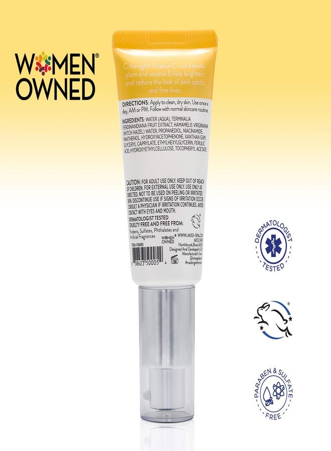 Miss Spa Bright Away Pigment Perfecting Smoothing Face Cream Serum for Women, Vitamin C, Antioxidant, 1.35 Oz. - Image 2