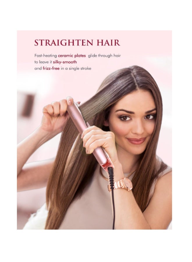 LANDOT 2-in-1 Flat Iron Curling Iron: Twist Ceramic Hair Straightener and Curler for Curl Wave Straighten - 30s Heat-Up 12 Temp Settings for All Hair Types - Image 4