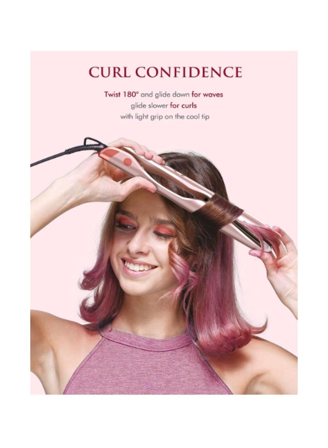 LANDOT 2-in-1 Flat Iron Curling Iron: Twist Ceramic Hair Straightener and Curler for Curl Wave Straighten - 30s Heat-Up 12 Temp Settings for All Hair Types - Image 3