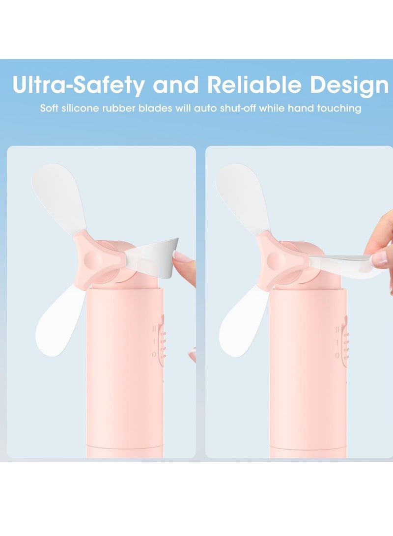 general Handheld Fan Rechargeable, Mini Portable Fan Small Hand Fan, 3000mAh Battery Operated 22Hrs+ Makeup Eyelash Fan Personal Fan Gifts for Women Girls Men Travel Indoor Outdoor - Image 2