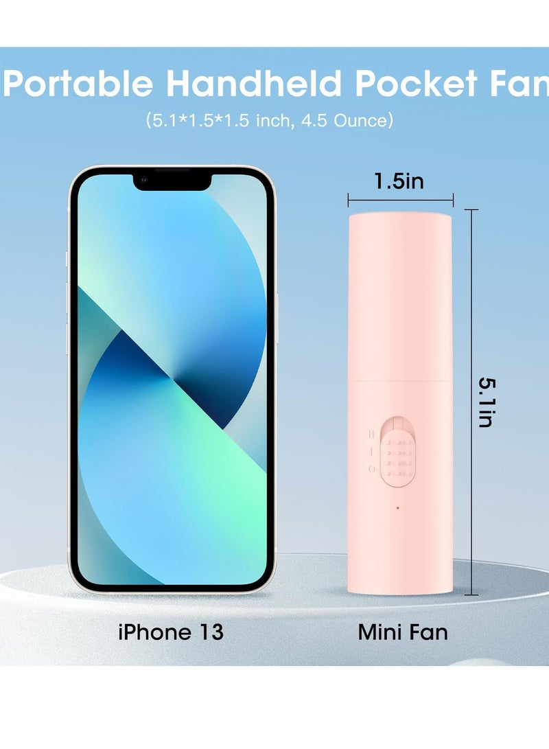 general Handheld Fan Rechargeable, Mini Portable Fan Small Hand Fan, 3000mAh Battery Operated 22Hrs+ Makeup Eyelash Fan Personal Fan Gifts for Women Girls Men Travel Indoor Outdoor - Image 5