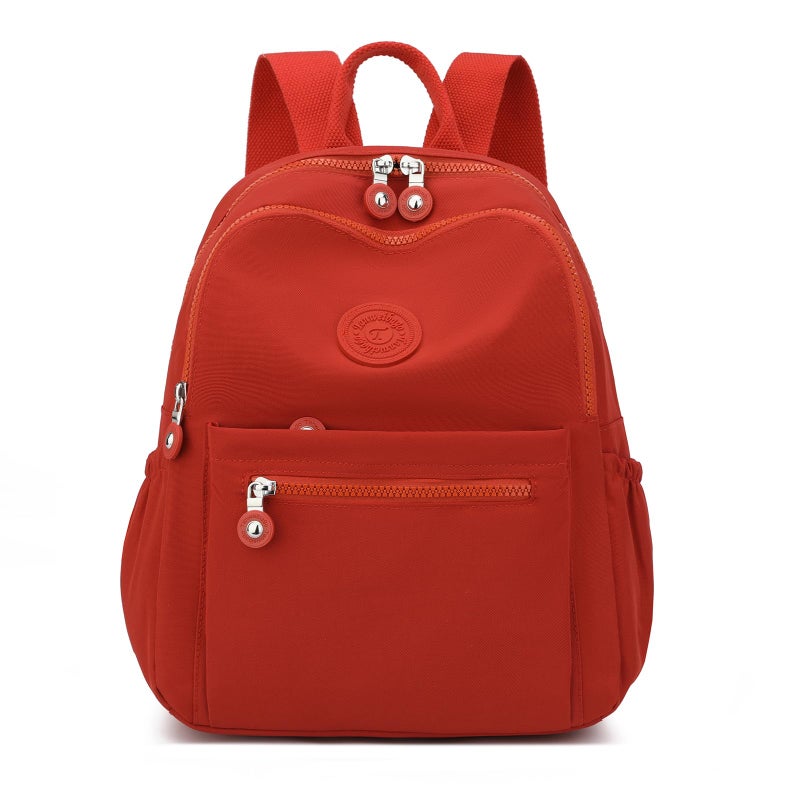 Tanweibago Mini Nylon Women Backpacks,11L Small Ladies backpacks Casual Lightweight Women Shopping Travel Daypack (Red) - Image 1