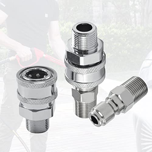 Raincovo Pressure Washer Quick Connect 3/8 Inch, Pressure Washer Fittings, Adapter Set, Male Thread, 4 Pieces - Image 5