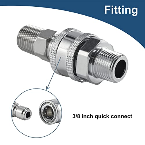 Raincovo Pressure Washer Quick Connect 3/8 Inch, Pressure Washer Fittings, Adapter Set, Male Thread, 4 Pieces - Image 2