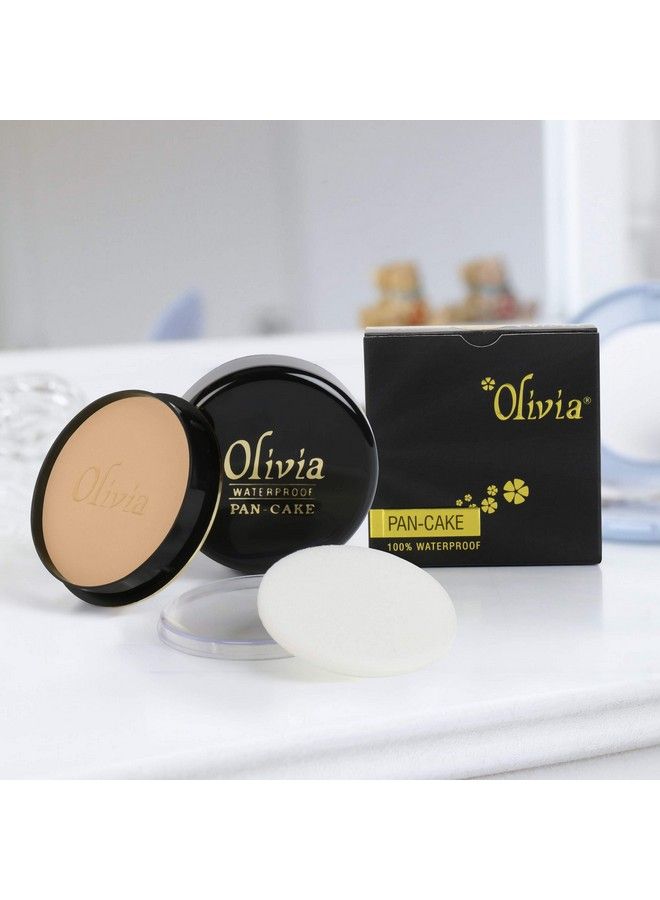Olivia Cream Waterproof Cream Pan Cake Sun Tone Shimmering Makeup Concealer 25G Shade No.27 Shimmering Finish - Image 5