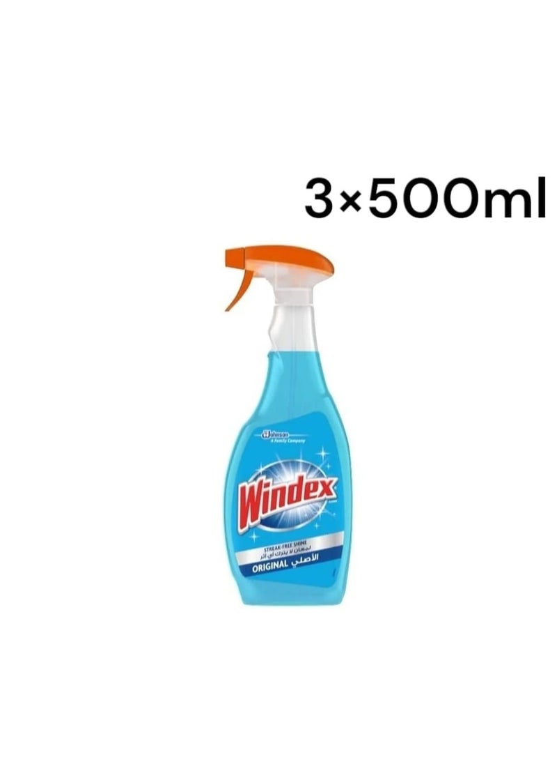 Windex - 3 bottles of original glass cleaner, 500 ml - Image 1