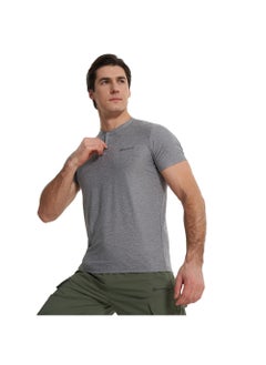 Athlex Men's T-shirt Grey, Outventure, Moisture-Wicking Fabric, Breathable and Durable, Perfect Fit for Outdoor Adventures and Physical Activity  - Image 1