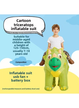 Children's Funny Costume Funny Parent-Child Cartoon Animal Mount Pants Dinosaur Triceratops Inflatable Year Gift-Color:Cartoon Triceratops—children - pzsku/Z017A1A7496F009FD7829Z/45/1746226780/abab3a87-d74f-4111-be1b-8a80924f0a27