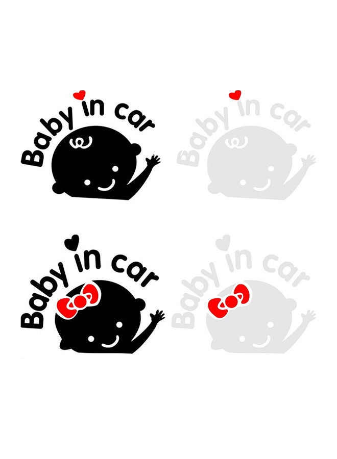 NIBEMINENT 10-Piece Creative Design Waterproof Reflective Warning Sticker