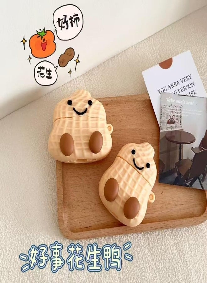 جراب سماعات أذن لسماعات AirPods Pro/Pro 2، جراب سيليكون TPU ناعم بتصميم فول سوداني مبتسم، غطاء حماية لسماعات AirPods Pro 2 بتصميم فول سوداني يبعث على السعادة والحظ السعيد - Image 3