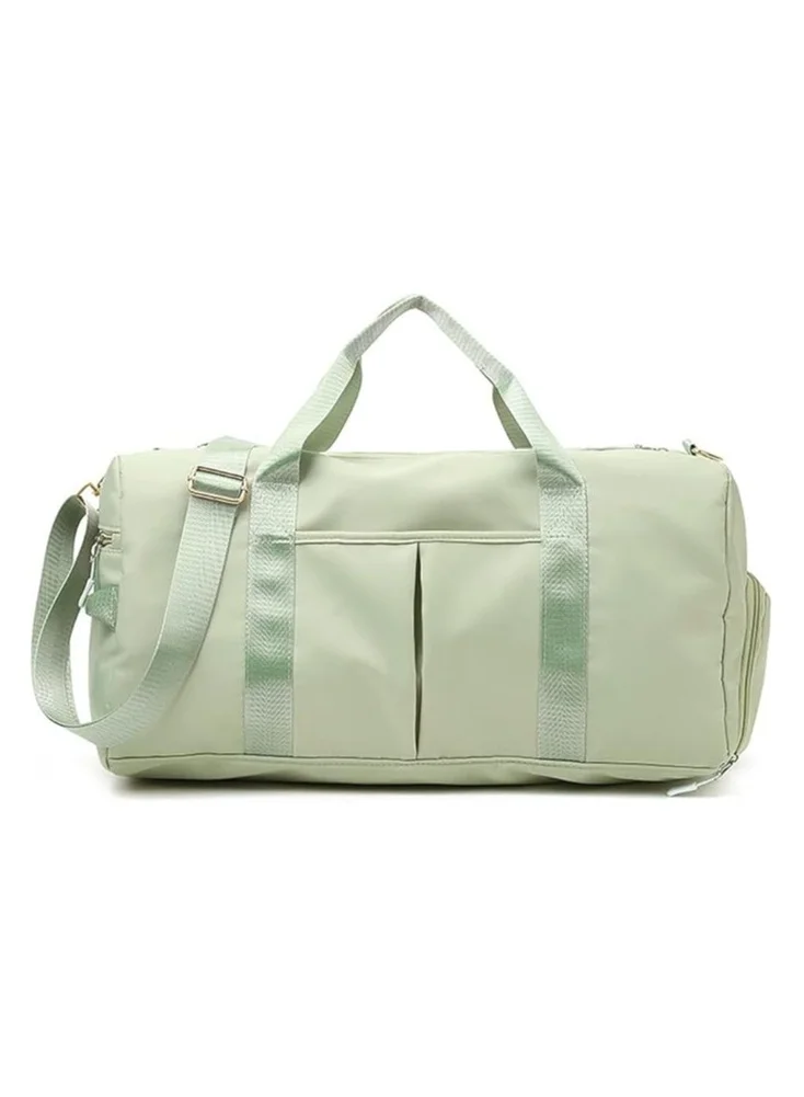 MahMir Gym Bag with Shoes Compartment Sports Bag with Waterproof Pocket for Wet Towels Travel Duffel Bag for Men and Women by MahMir ( Pistachio Green)